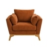 Lorentz Boucle Fabric Lounge Chair in Orange Colour