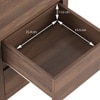 Harzine Engineered Wood Bedside Table in Classic Walnut Finish
