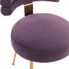 Swizzy Solid Wood Accent Chair in Purple Colour
