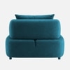 Henry Velvet 1 Seater Sofa T Blue Color