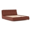 Stanhope Upholstered Hydraulic Storage King Size Bed In Sienna Brown Leatherette Colour