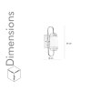 Oasis Glass And Metal Wall Light