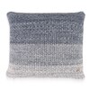 Ombre Moss Knit Blue Grey  And Queen Blue Cushion Cover 18X18 Inches