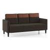 Hugo 3 Seater Fabric Sofa (Cedar Brown)