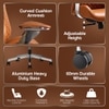 Kepler Brooks Atlas Premium Leatherette Office Desk Chair in Tan Colour