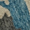 Lorenzo Blue Abstract Hand-Tufted Viscose 6X4 Feet Carpet