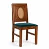 Globally Indian Elodie Solid Sheesham Wood 6 Seater Dining Table Set 6 Chairs Teal Blue