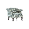 Darya 1 Seater Sofa In Blue Floral Damask Print