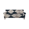 3 Seater Navy Cubes Sofa Cover