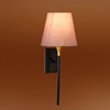 Devansh Metal Electric Wall Light in Black Colour with Grey Shade Count of 1 Light