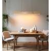 Slimline 48 Beige Solid Wood Single Hanging Light