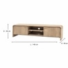 Myr Solid Wood TV Unit with 2 Door In White Wash Finish