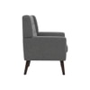 Azriah Boucle Fabric Accent Chair in Grey