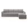 Apollo Compact Sofa (Colour : Vapour Grey, Cushion : Hard, Back Type : Regular, Seating Capacity : Right Aligned 3 Seater + Right Aligned Chaise + Ottoman)