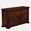 Sheesham Wood Sideboard In Scratch Resistant Honey Oak Finish