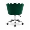 Doe Buck Preglo Green Velvet Upholstered Swivel Office Chair
