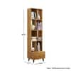 Hexa Engineered Wood Bookshelf Multipurpose Storage Rack in Giant Wood
