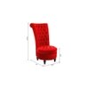 Piece Solid Wood Accent Chair in Red Colour