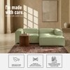 Elegantedge Wood Left Aligned 2-Seater With Upholstery Non Storage Sofa In Green Colour
