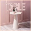 Contemporary Iron Side Table in White Colour