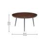 Kasia Solid Wood Coffee Table In Walnut Finish