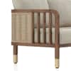 Taran 2 Seater Wooden Sofa in Natural Herringbone Colour