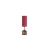 Jasmine Wood Table lamp with Maroon Jute Shade