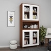 Mobley Display Bookcase Walnut And Frosty White