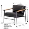 Sereta Solid Wood Armchair in Natural & Black