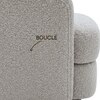 Elegantensemble Wood 1 Seater With Upholstery Non Storage Sofa In Grey Colour
