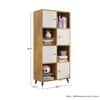 Hexa Engineered Wood Bookshelf Multipurpose Storage Rack in Giant Wood and Frosty White