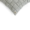 Basket Knit Light Grey Melange Cushion Cover  16X16 Inches