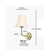 Devansh Gold Wall Mounted Lamp With Off-White Cotton Shade