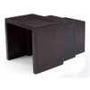 Hamilton Solid Wood Side Table Set of 3 in Mahogany Finish