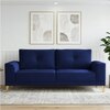 Nency Velvet 3 seater Sofa Navy Blue