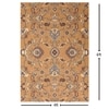 Presto Gold Traditional Hand Tufted Wool Carpet 4X6 Feet