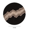 Handmade Round Natural Wool Rug Abstract Canyon Black 8 Feet Carpet