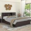 Horae Solid Wood Queen Size Drawer Storage Bed In Melamine Finish