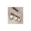 Hexagram 3 Series Brown Solid Wood Cluster Hanging Light