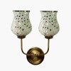 Devansh Metal Electric Wall Light in Gold Colour with Multicolor Shade Count of 2 Lights