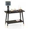 Sinata Solid Wood Console Table in American Walnut Finish