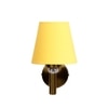 Devansh Metal Electric Wall Light in Gold Colour with Yellow Shade Count of 1 Light