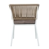 Bostan Outdoor Accent Patio Weaving Chair in Ivory White