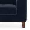 Verona Luxe 2 Seater Fabric Sofa in Sea Port Blue Velvet Colour