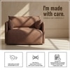 Cozychic Wood 1 Seater With Upholstery Non Storage Sofa In Red Colour