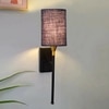 Devansh Metal Electric Wall Light in Black Colour with Blue Shade Count of 1 Light