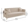 Daraco Velvet 3 Seater Sofa in Cream Color