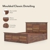 Fidora Solid Wood King Size Hydraulic Storage Bed In Teak Finish