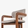 Aris Solid Wood Chair in Grey Colour