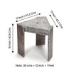 Avina Sheesham Wood Set of 2 End Tables / Tea Tables in Rustic Grey Matte Finish